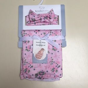 Baby Swaddle and Headband Set